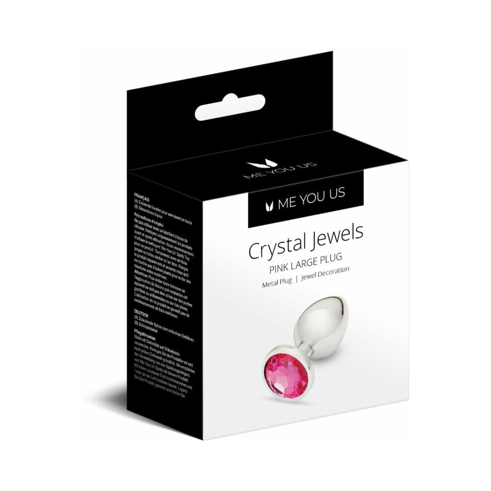 Me You Us Crystal Jewels Metal Plug Pink Large